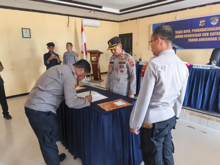 Kapolres Mappi Pimpin Sosialisasi DIPA  Dan Penandatanganan Fakta Integritas Tahun Anggaran 2026