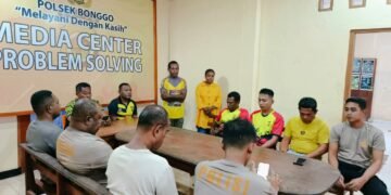 Pererat Silaturahmi, Polsek Bonggo Gelar Family Gathering Sekaligus Perpisahan Anggota