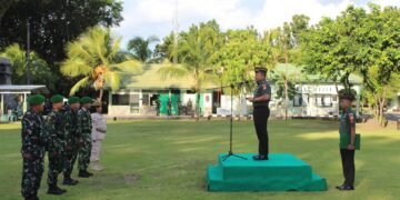 Pimpin Upacara 17-an dan Jam Komandan, Dandim 1310/Bitung Ingatkan Pam Personel dan Bijak Menggunakan Medsos