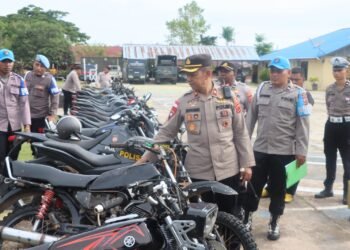 Apel Kendaraan Dinas, Kapolres Mappi Tekankan Perawatan Dan Kelengkapan Berkendara