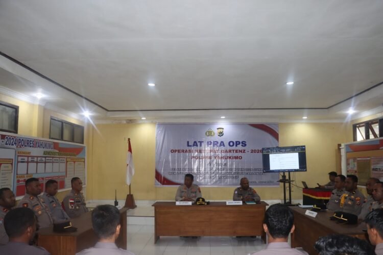 ‎Siapkan Pengamanan Lebaran, Polres Yahukimo Gelar Lat Pra Ops Ketupat Cartenz 2026