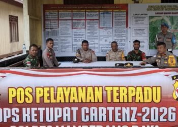 Pos Pengamanan dan Pelayanan Terpadu Operasi Ketupat Cartenz 2026 Polres Mamberamo Raya