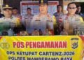 Kapolres Melakukan Pengecekan Langsung Dilapangan Pos Pengamanan dan Pos Pelayanan Terpadu Operasi Ketupat Certenz 2026