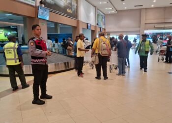 Jelang Arus Mudik Idul Fitri, Pengamanan Posko Angkutan Lebaran di Bandara Sentani Berjalan Kondusif