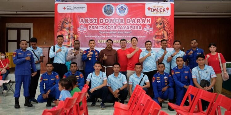 Polda Papua Dukung Aksi Donor Darah PSMTI di Jayapura, Perkuat Kepedulian Kemanusiaan