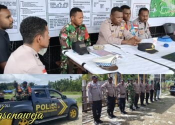 Pos Pengamanan dan Pos Pelayanan Terpadu Operasi Ketupat Cartenz 2026 Polres Mamberamo Raya