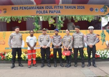 Subsatgas Dokkes Polda Papua Berikan Layanan Kesehatan bagi Personel Pos Pelayanan Operasi Ketupat Cartenz 2026