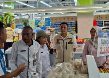 Satgas Saber Pangan Polda Papua Sidak Pasar Hamadi dan Hypermart Jayapura