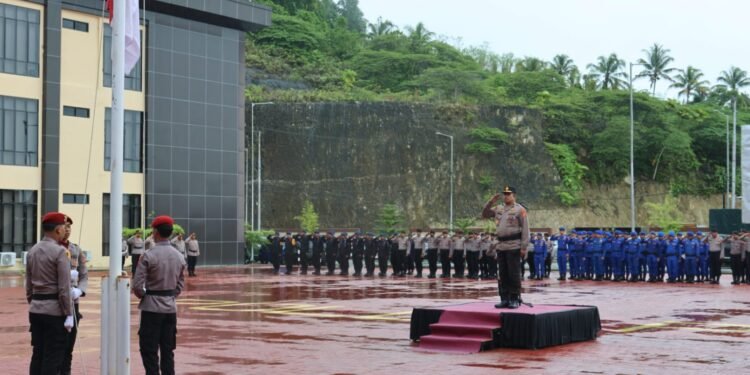 Polda Papua Gelar Upacara Hari Kesadaran Nasional di Mapolda Baru Koya Koso