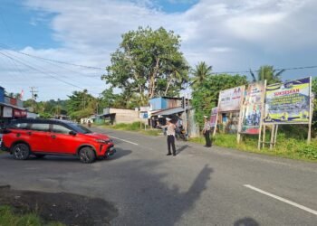 Satlantas Polres Waropen Intensifkan Strong Point Pagi, Wujudkan Lalu Lintas Aman dan Tertib 