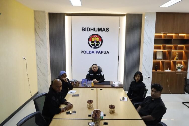 Perkuat Komunikasi Publik, Bid Humas Polda Papua Ikuti Sosialisasi Peran Strategis TV Polri Dan Majalah TB News 