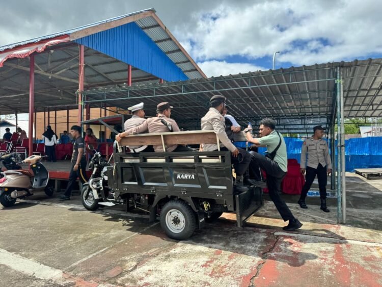 Polres Asmat Terjunkan Personel Patroli Harkamtibmas Amankan Peringatan Hari Buruh di Kota Agats