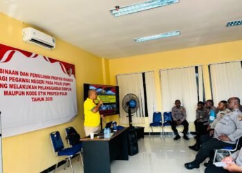 Hari Ke-4 Pelaksanaan PNPP, Polda Papua Perkuat Pembinaan Mental dan Disiplin Personel