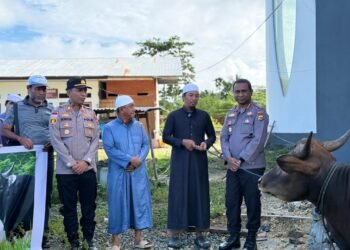 Polresta Jayapura Kota Salurkan Hewan Kurban di Empat Lokasi, Wujud Kepedulian dan Penguatan Kebersamaan dengan Masyarakat