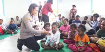Momentum Kenaikan Yesus Kristus, Persekutuan Oikumene Polda Papua Tebar Kepedulian di Sentani