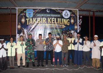 Polres Asmat Amankan Pawai Takbir Keliling, Malam Idul Adha di Agats Berlangsung Aman dan Penuh Kebersamaan 