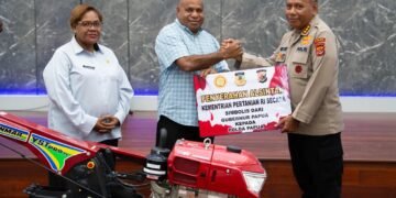 Polda Papua Terima Bantuan Alsintan dari Gubernur Papua untuk Perkuat Ketahanan Pangan