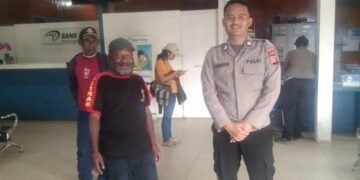 Hadirkan Rasa Aman bagi Nasabah, Personel Polres Tolikara Intensifkan Pengamanan Bank Papua