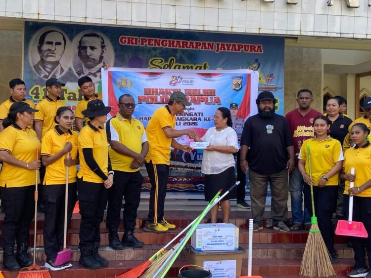 Sambut Hari Bhayangkara ke-80, Polda Papua Gelar Bakti Religi di Gereja GKI Pengharapan Jayapura