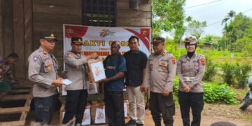 Polres Boven Digoel Salurkan 100 Paket Sembako, Wujud Kepedulian Polri di Hari Bhayangkara ke-80