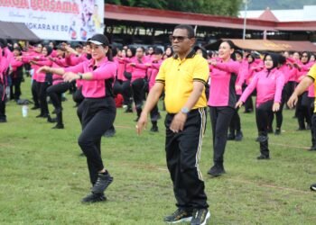Pererat Soliditas dan Kebersamaan, Polda Papua Gelar Olahraga Bersama 