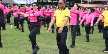 Pererat Soliditas dan Kebersamaan, Polda Papua Gelar Olahraga Bersama 