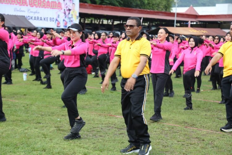 Pererat Soliditas dan Kebersamaan, Polda Papua Gelar Olahraga Bersama 
