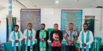 Peduli Sarana Ibadah, Polsek Bonggo Serahkan Bantuan kepada Panitia Pembangunan Gereja