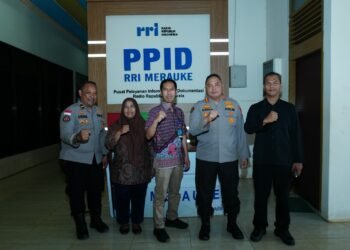 Kabid Humas Polda Papua Pererat Kolaborasi dengan Kompas dan LPP RRI Merauke