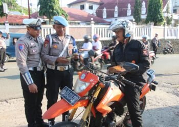 Bangun Keteladanan dari Internal, Bid Propam Polda Papua Gelar Operasi Gaktibplin Kendaraan Personel