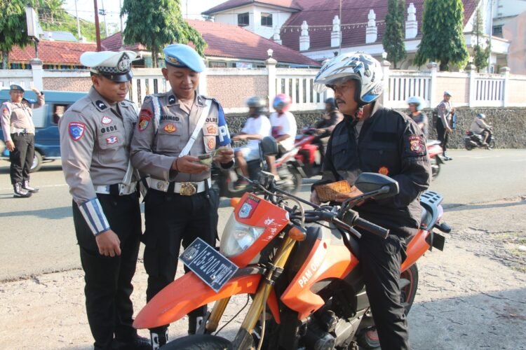 Bangun Keteladanan dari Internal, Bid Propam Polda Papua Gelar Operasi Gaktibplin Kendaraan Personel