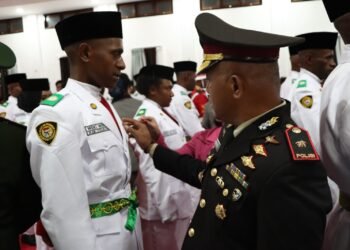 Paskibraka Tolikara Dikukuhkan, Siap Kibarkan Sang Merah Putih di HUT ke-81 RI