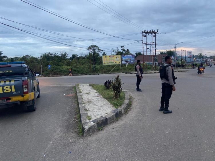 Jaga Kamtibmas Tetap Kondusif, Sat Samapta Polres Boven Digoel Intensifkan Patroli di Tanah Merah