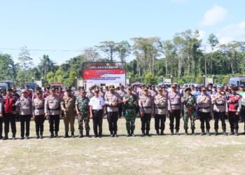 Polres Keerom Gelar Apel Kesiapsiagaan Lintas Instansi Hadapi Ancaman Karhutla