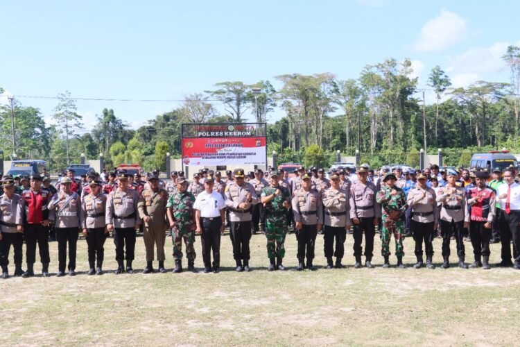 Polres Keerom Gelar Apel Kesiapsiagaan Lintas Instansi Hadapi Ancaman Karhutla