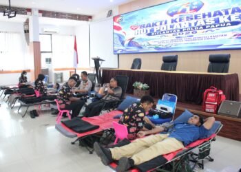 Sambut HUT Polantas ke-71, Ditlantas Polda Papua Gelar Bakti Kesehatan Donor Darah