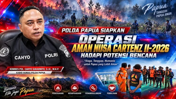 Polda Papua Siapkan Operasi Aman Nusa Cartenz II-2026 Hadapi Potensi Bencana 
