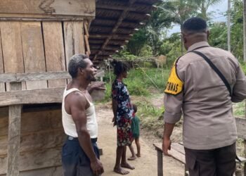 Sambangi Warga, Polsek Kouh Ajak Bersama Cegah Karhutla dan Jaga Kamtibmas