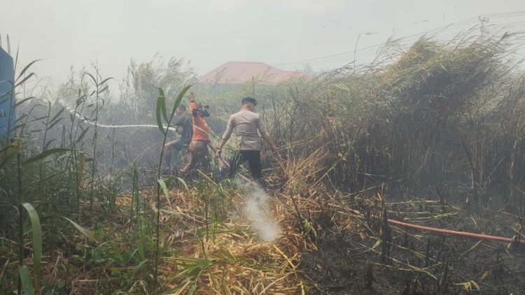 Kebakaran Lahan Ancam Permukiman, Petugas Gabungan Berhasil Jinakkan Api